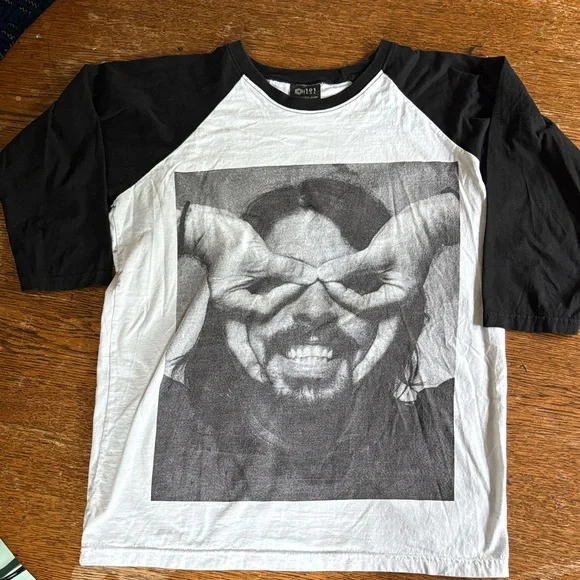 Dave Grohl Food Fighters Nirvana Baseball Sleeve T Size L VTG - Picture 1 of 8